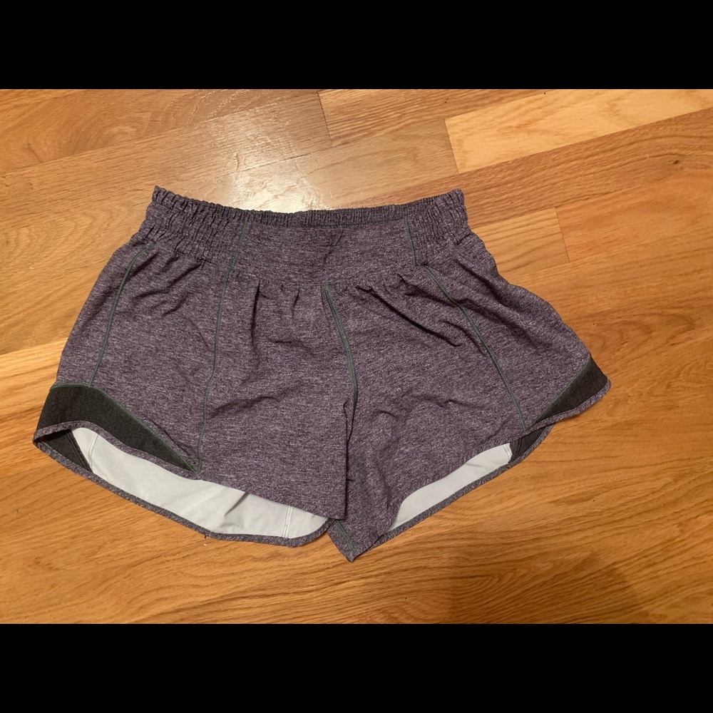 grey lululemon shorts size 8 tall 4inch seam